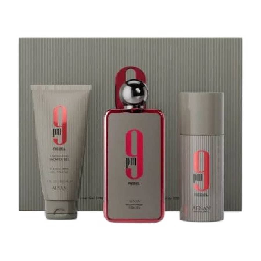 Afnan 9Pm Rebel 3pcs Shower Gel Eau Parfume Parfume Spray product view 1